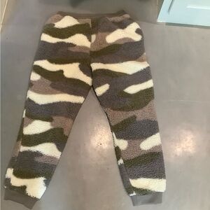 Pink Rose Green and Brown Camouflage sweatpants